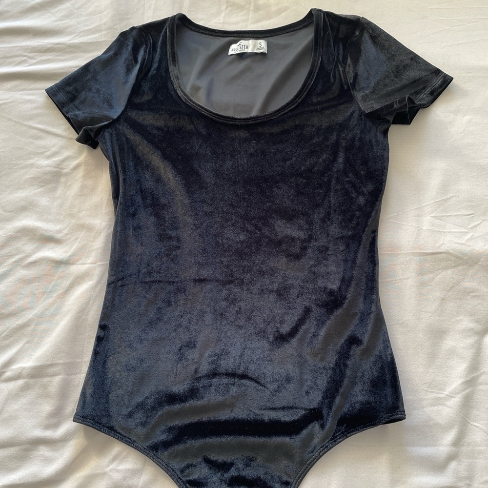 Hollister Black Velvet Bodysuit
